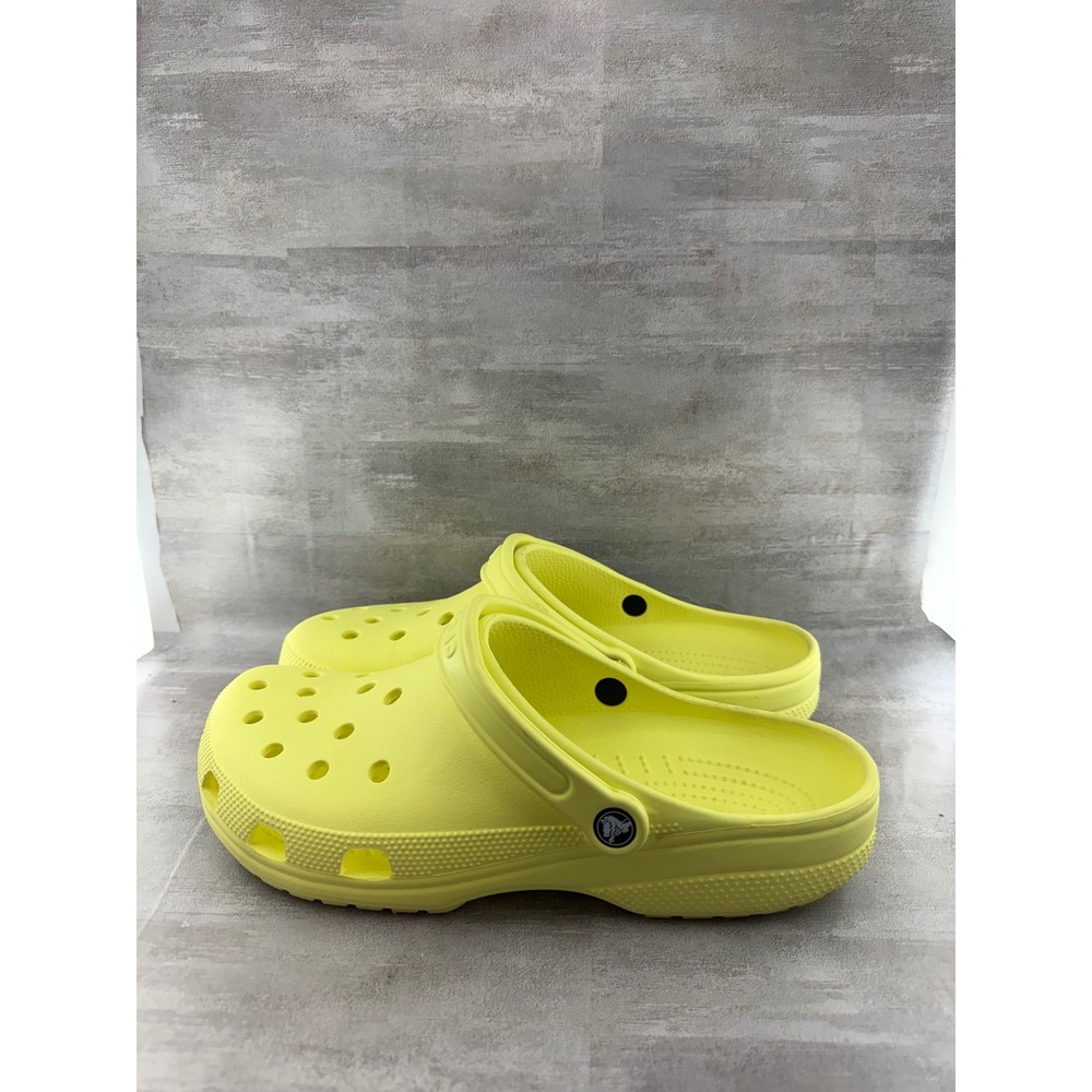 Crocs Classic Clog Men Size 13 Yellow Slip On Water Friendly Comfort Sandals - Picture 3 of 11